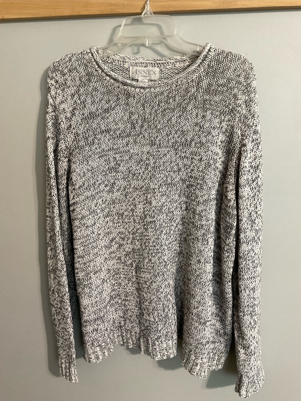 Casual Corner Annex Marled Rolled Collar Crewneck Pullover Sweater 2X